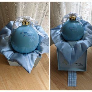 Cute As A Button, BIRTHDAY BOY Glass Ornament & comfort blanket